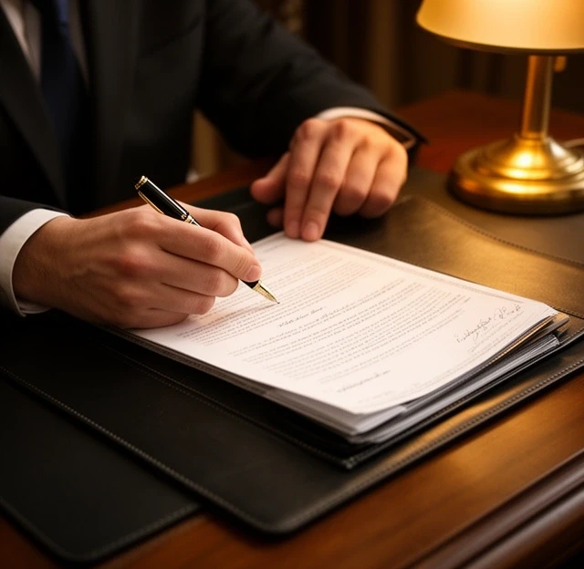 Firma di un atto davanti al notaio